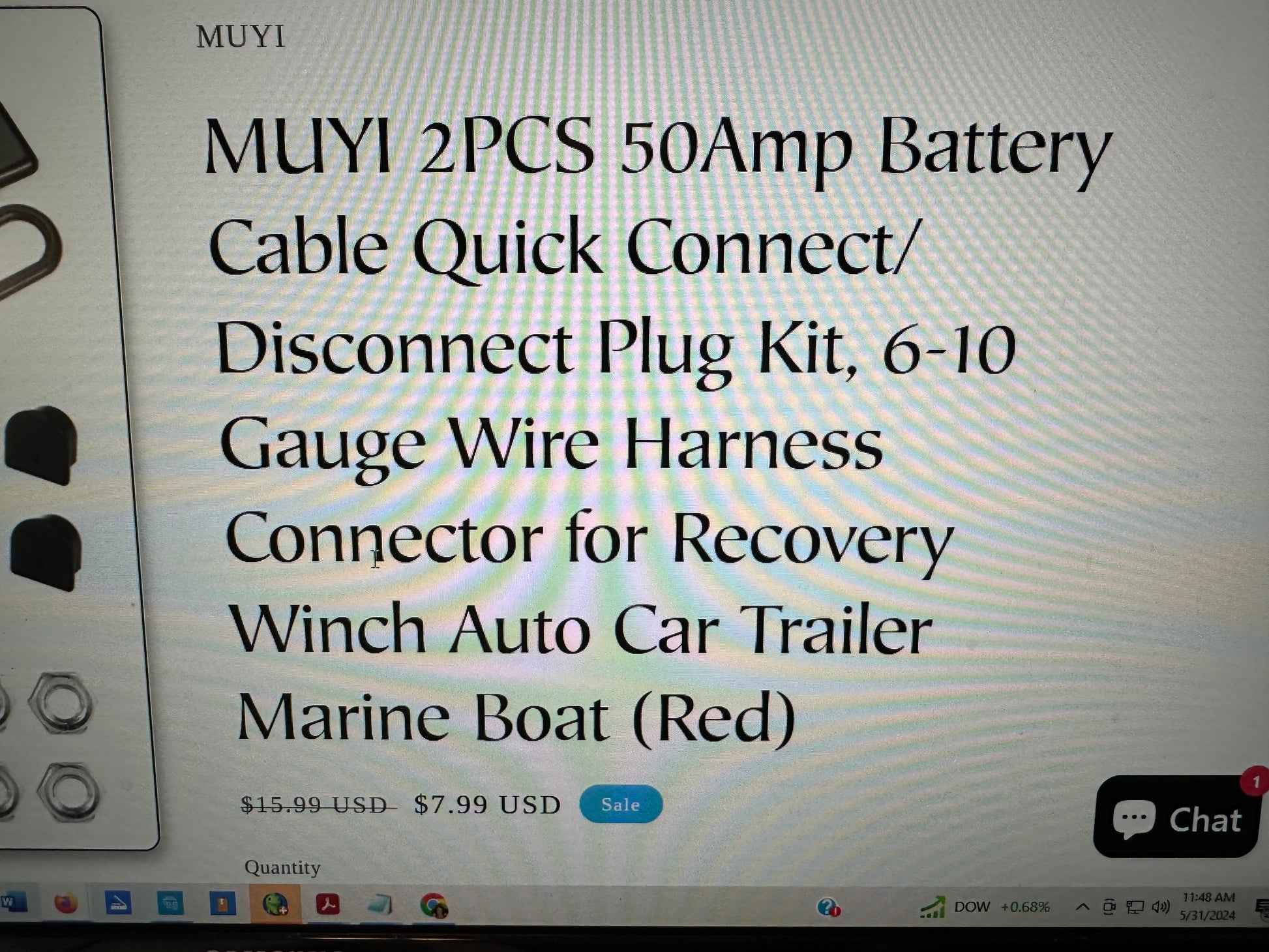 Muyi 50amp Battery Cable Quick Connect Katz Kloset 8666